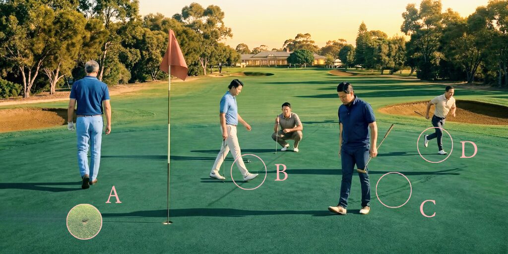 グリーン上でのマナー違反事例