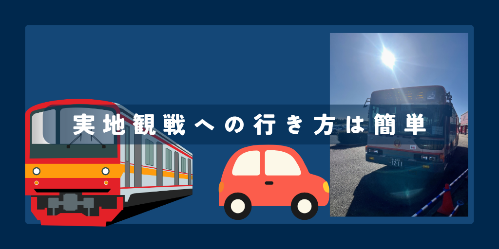 実地観戦への行き方は簡単