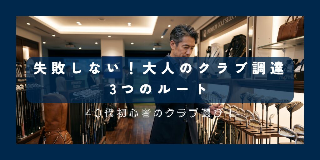 失敗しない！大人のクラブ調達 3つのルート