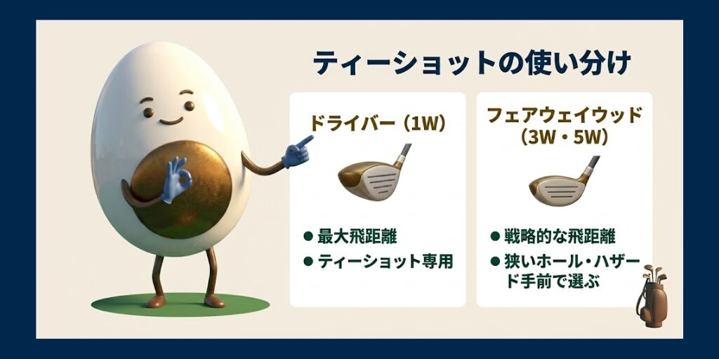 ティーショットの使い分け