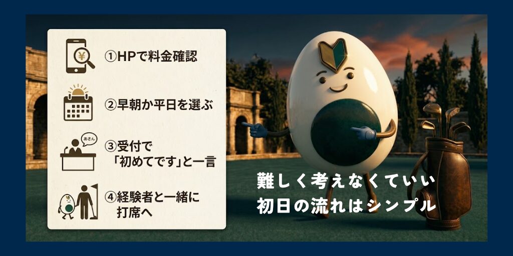 難しく考えなくていい 初日の流れはシンプル