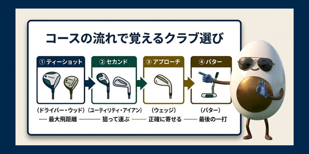 コースの流れで覚えるクラブ選び
