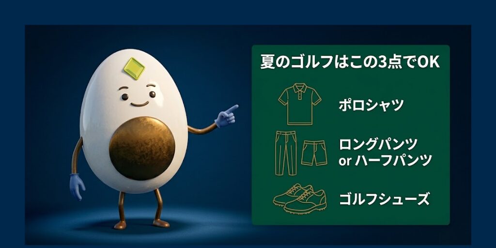 夏のゴルフはこの3点で大丈夫