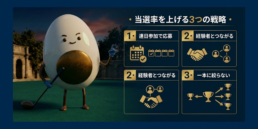 ゴルフボランティアの倍率を下げる方法4