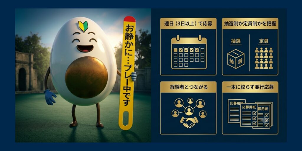 ゴルフボランティアの倍率を下げる方法6