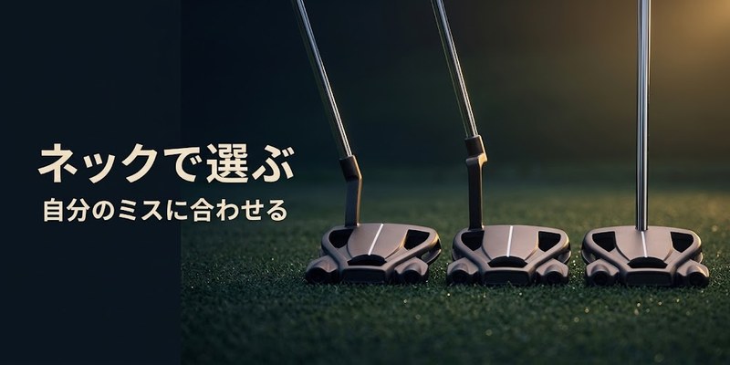 ネックだけが違う、3本のスパイダー型パター